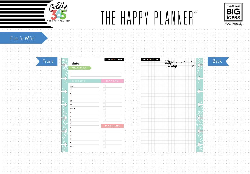 Me and My Substantial Designs - The Pleased Planner - Day-to-day Sheets - MINI image relating to Daily Sheets identify Me and My Large Suggestions - The Satisfied Planner - Day-to-day Sheets - MINI